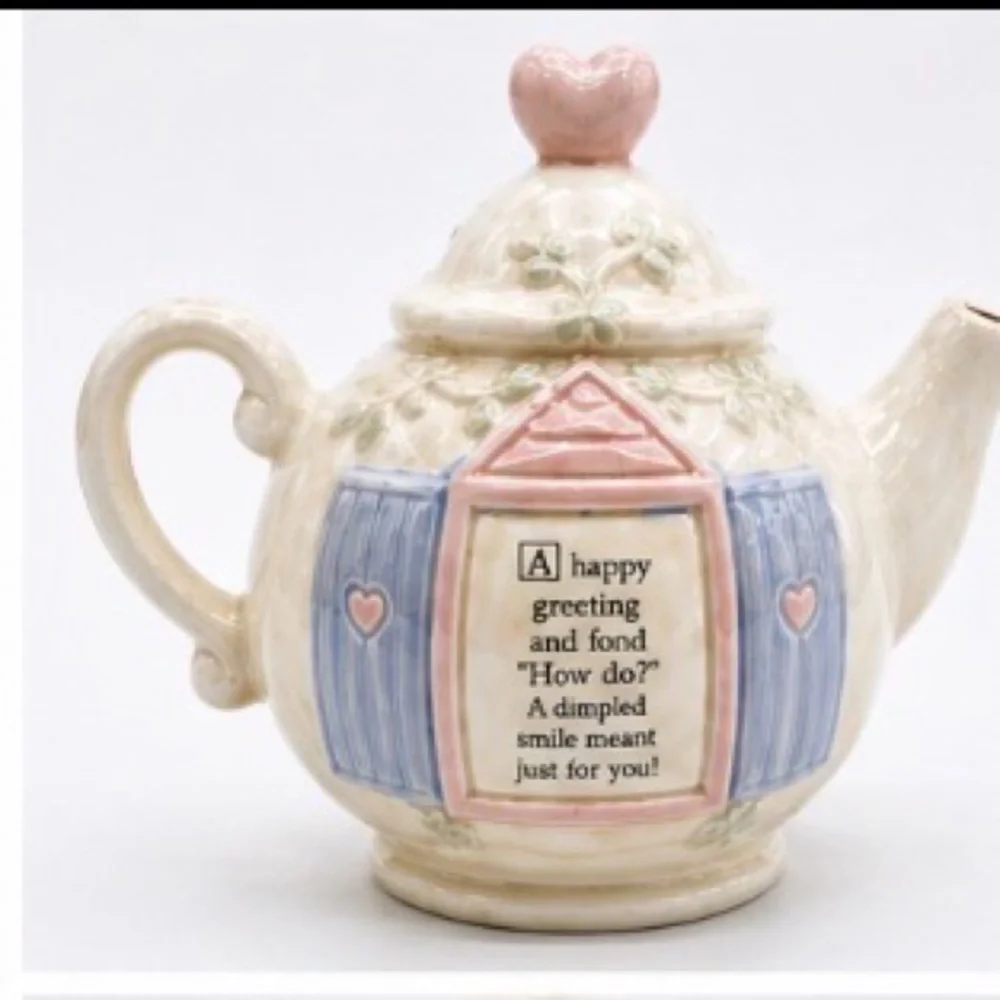 Vintage 1994 Enesco Kewpie Mini Teapot At Door Rose O’Neill Collection w/ Box - Picture 2 of 5